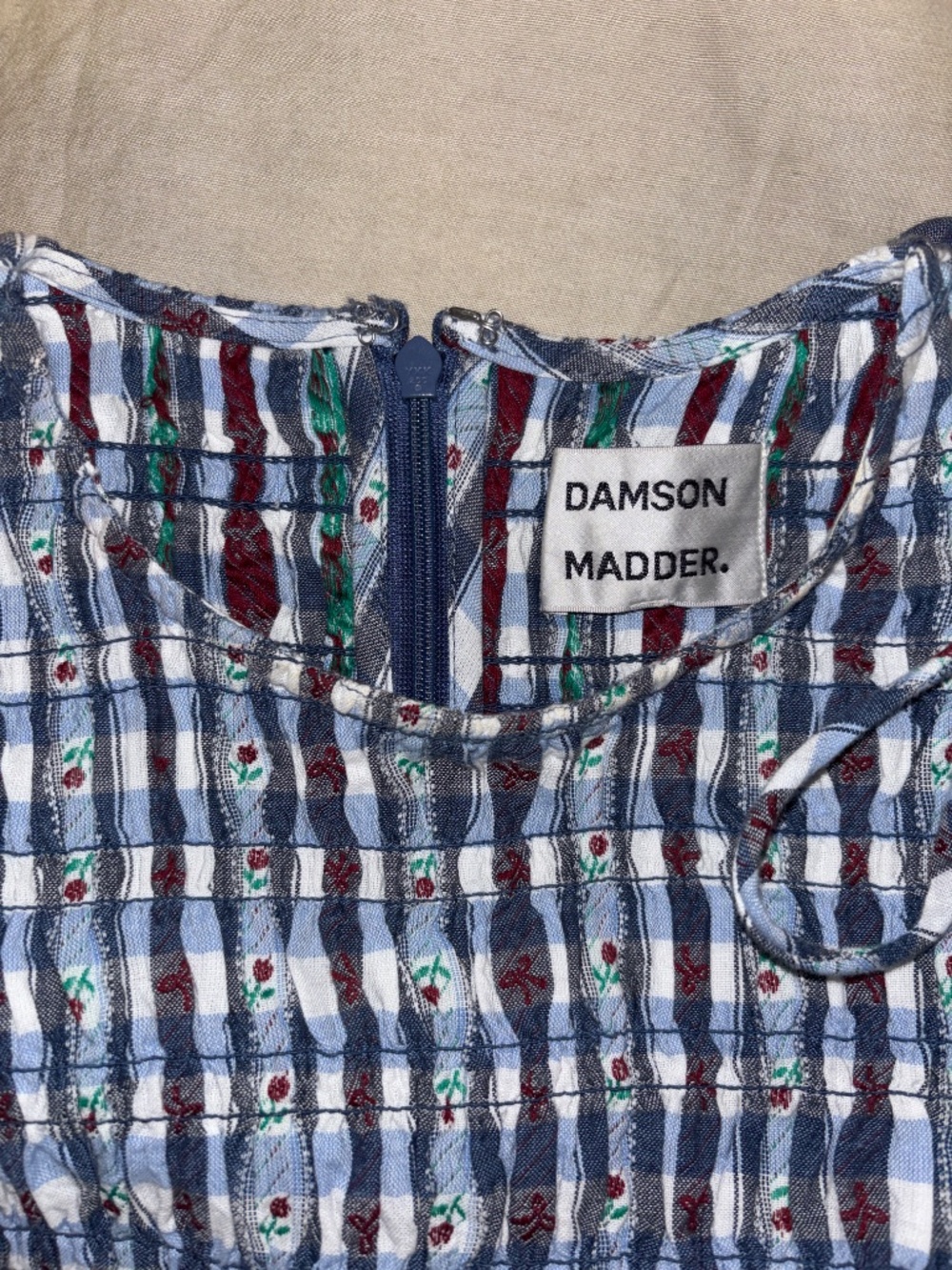 Damson Madder Becca Bubble Mini Dress - Size 8 - Picture 5 of 9